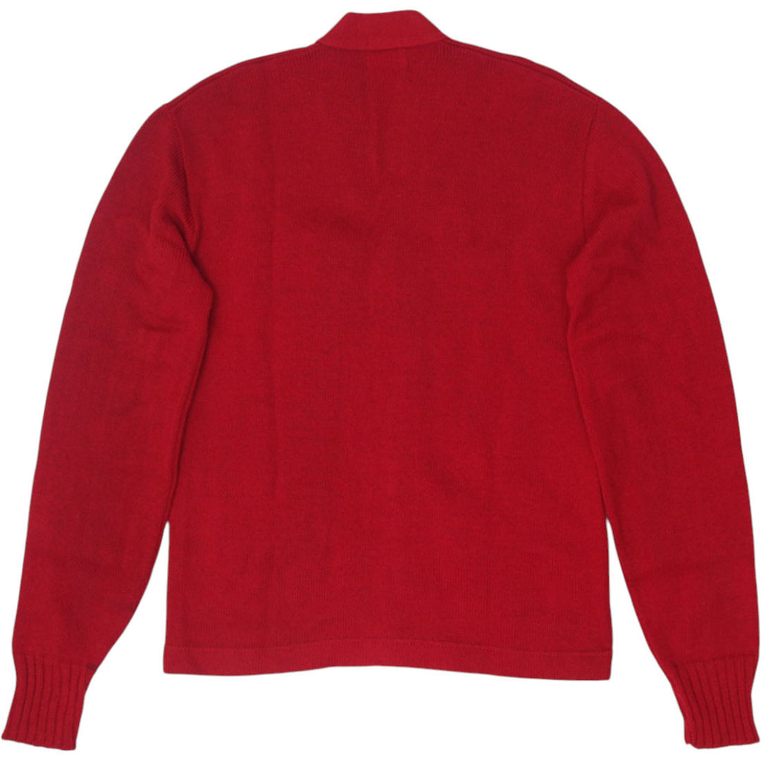 Vintage Letterman 100% Virgin Wool Knit Cardigan Sweater