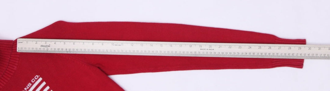 Vintage Ladies Polo Jeans RL Red Turtleneck Knitted Sweater M