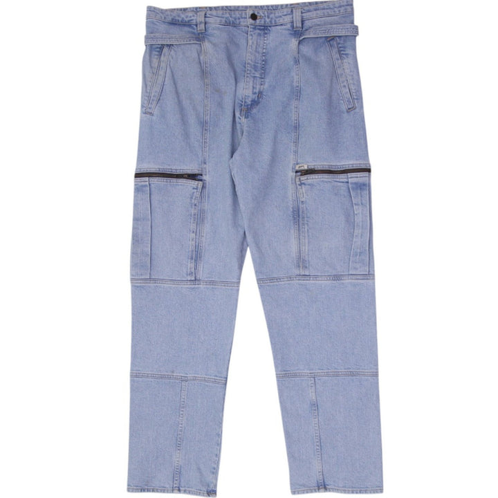 Vintage Mens Guess Cargo Pants Washed Denim Workwear Zipper Pockets | Migration_Jeans UAENAT20 | Fashion Rerun