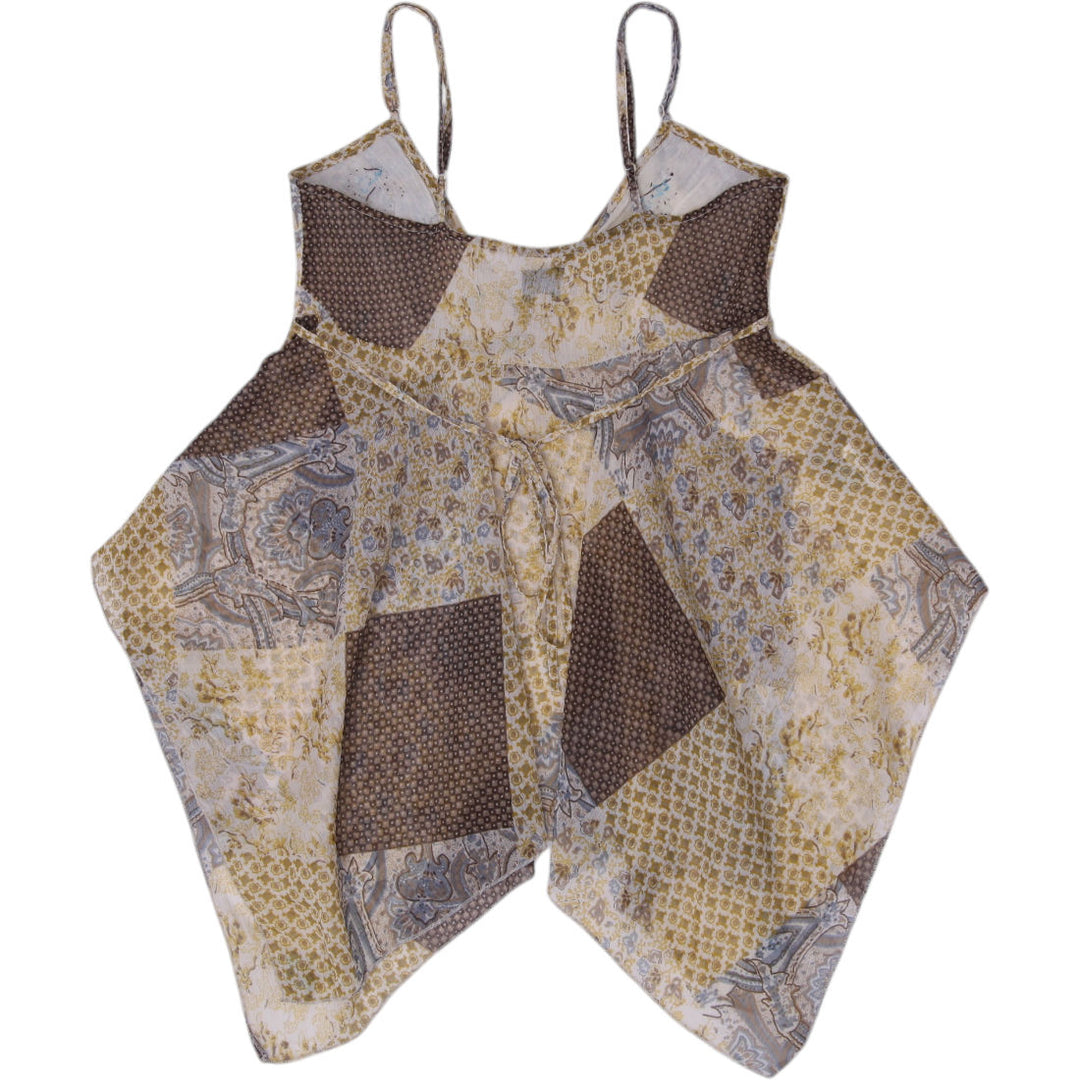 Y2K Ladies Urban Behavior Handkerchief Hem Strappy Top Size S