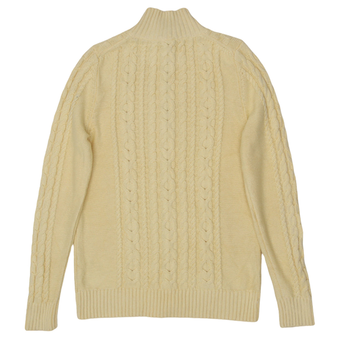 Vintage L.L Bean Full Zip Cable Knit Sweater Ladies - Fashion Rerun Vintage Migration_Sweaters