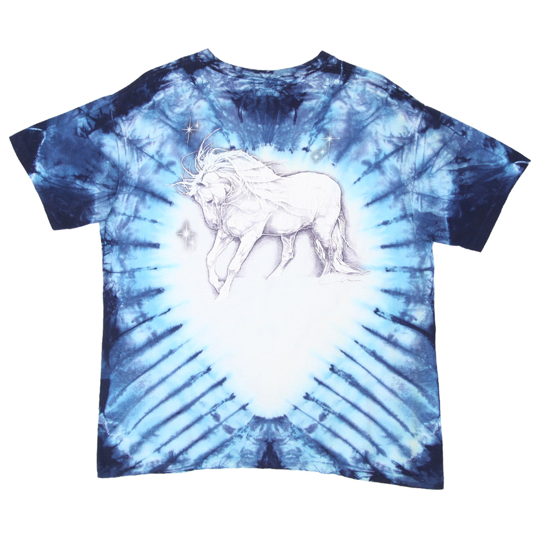 Vintage Liza Chapman Earth Warriors Tie Dye T-Shirt Single Stitch Made In The USA XL - Fashion Rerun Vintage Migration_T-Shirt