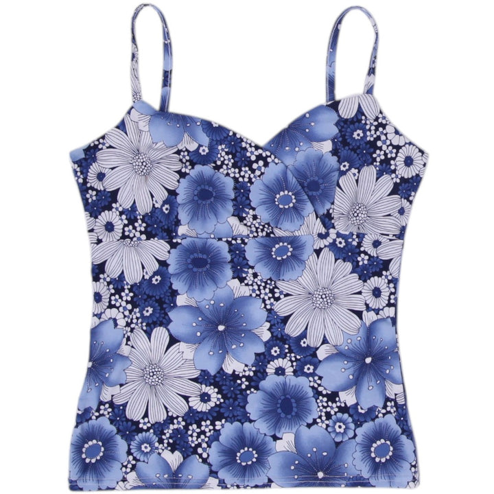 Y2K Ladies Floral Print Tank Top Size M