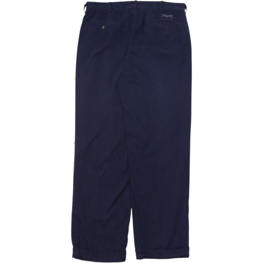 Vintage Mens Polo Ralph Lauren Pleated Trousers Andrew Pant Size 34/32