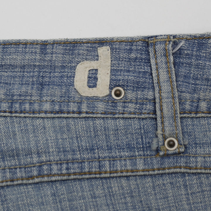 Y2K Ladies d.jeans Embroidered Floral Blue Flare Denim Jeans Size 4