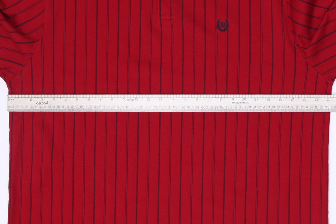 Mens Chaps Ralph Lauren Red Stripe Cotton Short Sleeve Size 2XL