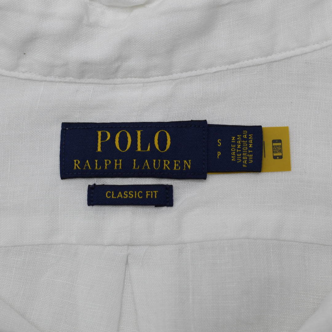 Mens Polo Ralph Lauren Classic Fit 100% Linen Button Down Shirt Size S