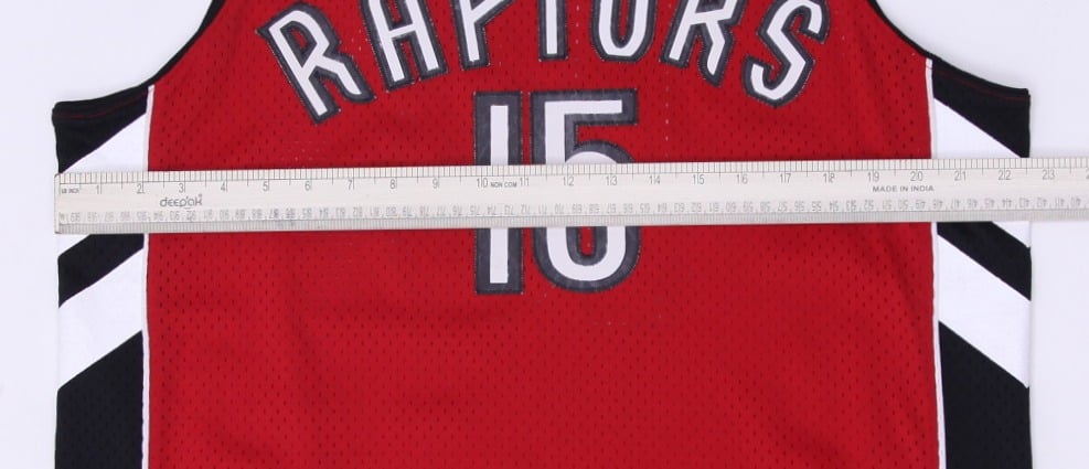 Mens Reebok Vince Carter #15 Toronto Raptors Basketball Red Jersey Size L