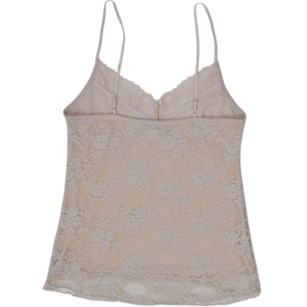 Y2K Ladies Camisole Lace Floral Stretchable Top Size L | Migration_Y2K Tops - Side View | Fashion Rerun