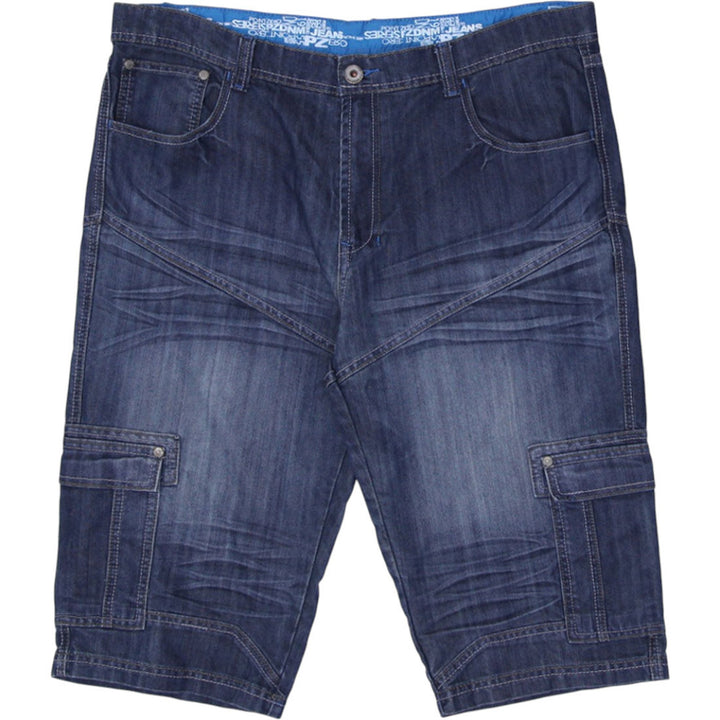 Y2K men’s Point Zero denim shorts featuring cargo pockets and streetwear style