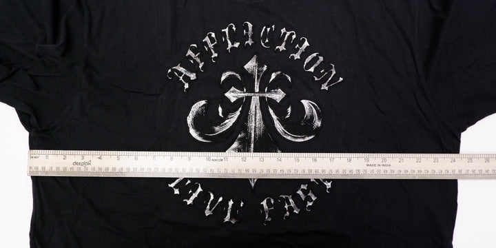 Y2K Mens Affliction Live Fast Black T-Shirt