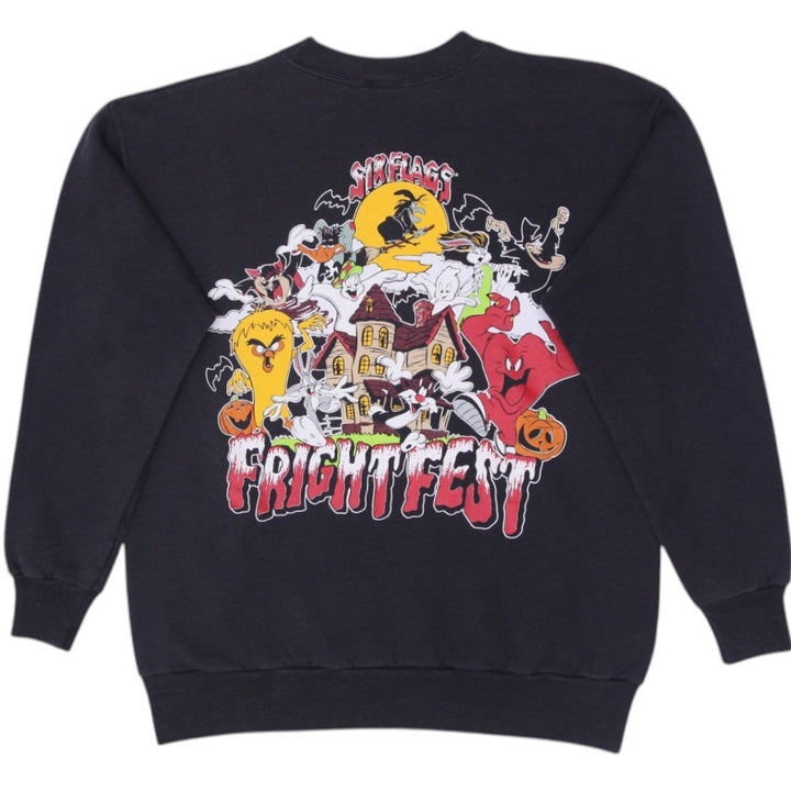 Vintage Looney Tunes Bugs Bunny Spooky Town Crewneck Sweatshirt Made In USa