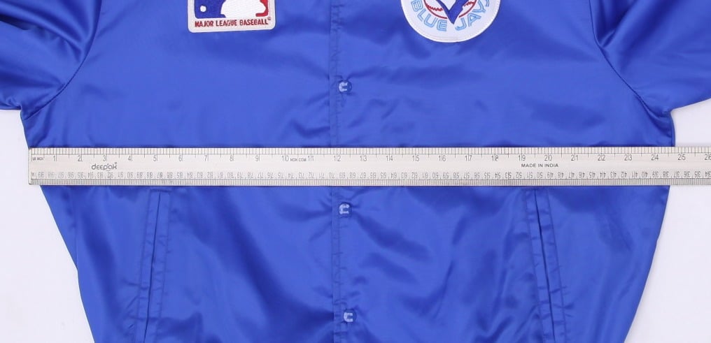 Vintage Toronto Blue Jays Chalk Line Satin Snap Button Jacket L | Migration_Jackets - View 7 | Fashion Rerun