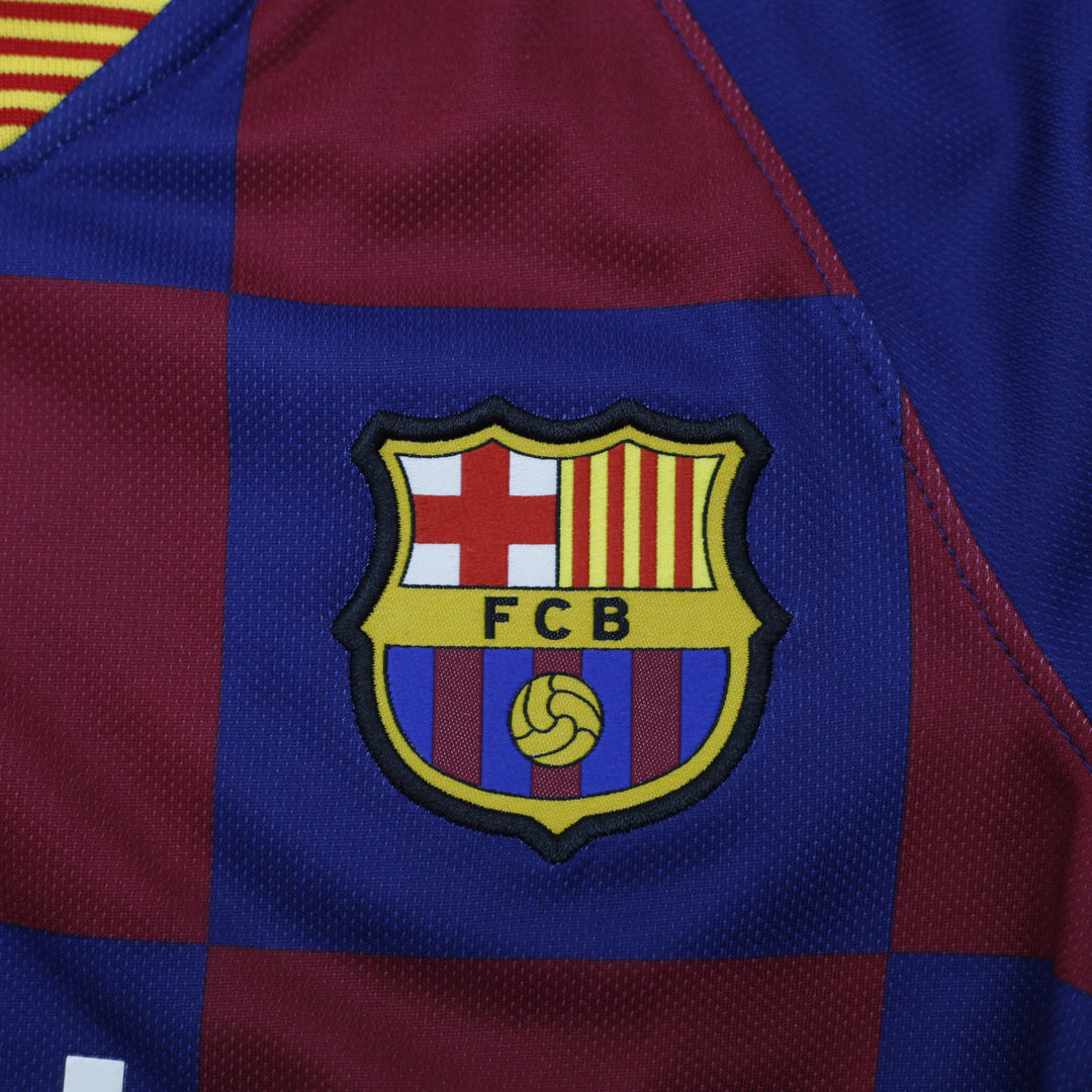 BOYS Barcelona Nike Checkered La Liga Soccer Jersey Size S
