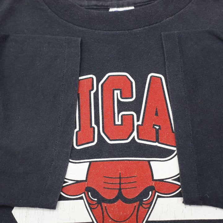 Vintage 80s 90s Trench Chicago Bulls T-Shirt Made in USA Single Stitch Size L