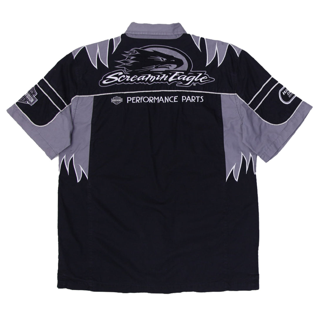 Mens Harley Davidson Screamin Eagle Racing Shirt Black Graphic