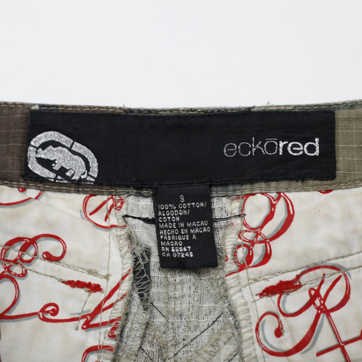 Y2K Ladies Ecko Red Camouflage Mini Skirt Cargo Pockets