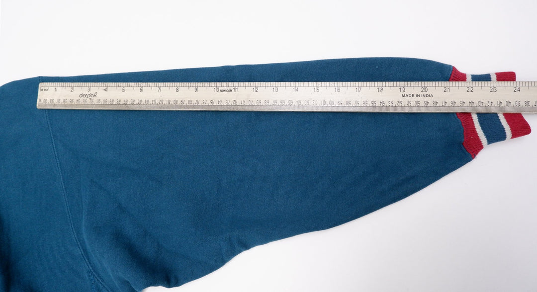 Vintage Mens Champion Reverse Weave Sweatshirt Navy Embroidered Crewneck