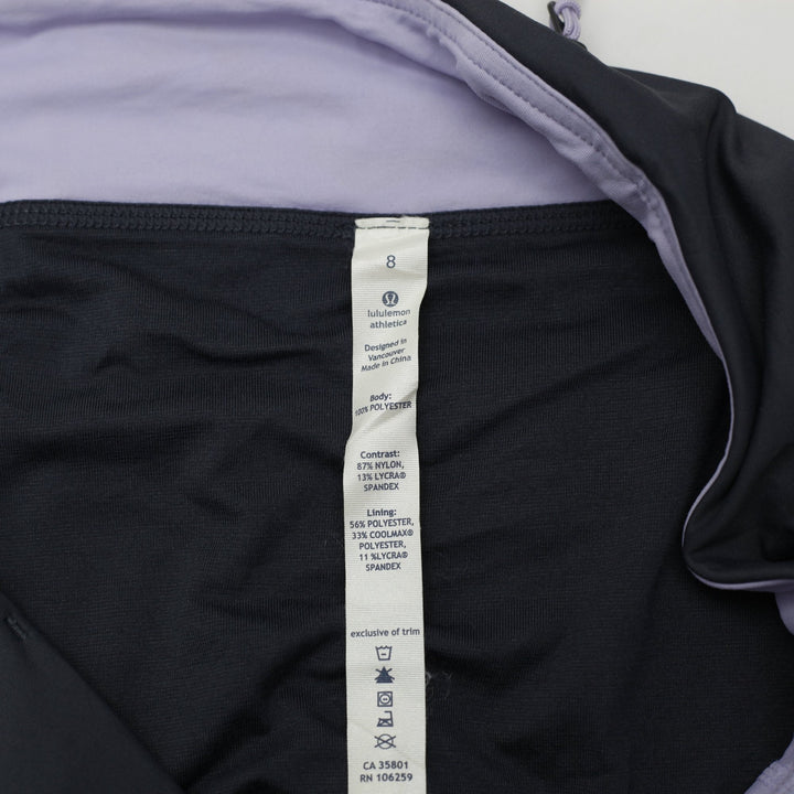 Ladies Lululemon Athletica Low-Rise Plaid Running Shorts Size 8