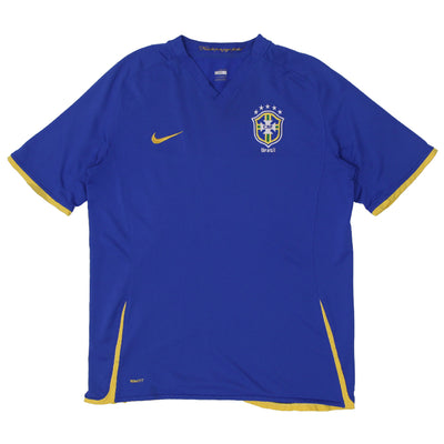Mens Nike 2008-2010 Away CBF Brazil Football Jersey - Fashion Rerun Vintage Migration_Jersey