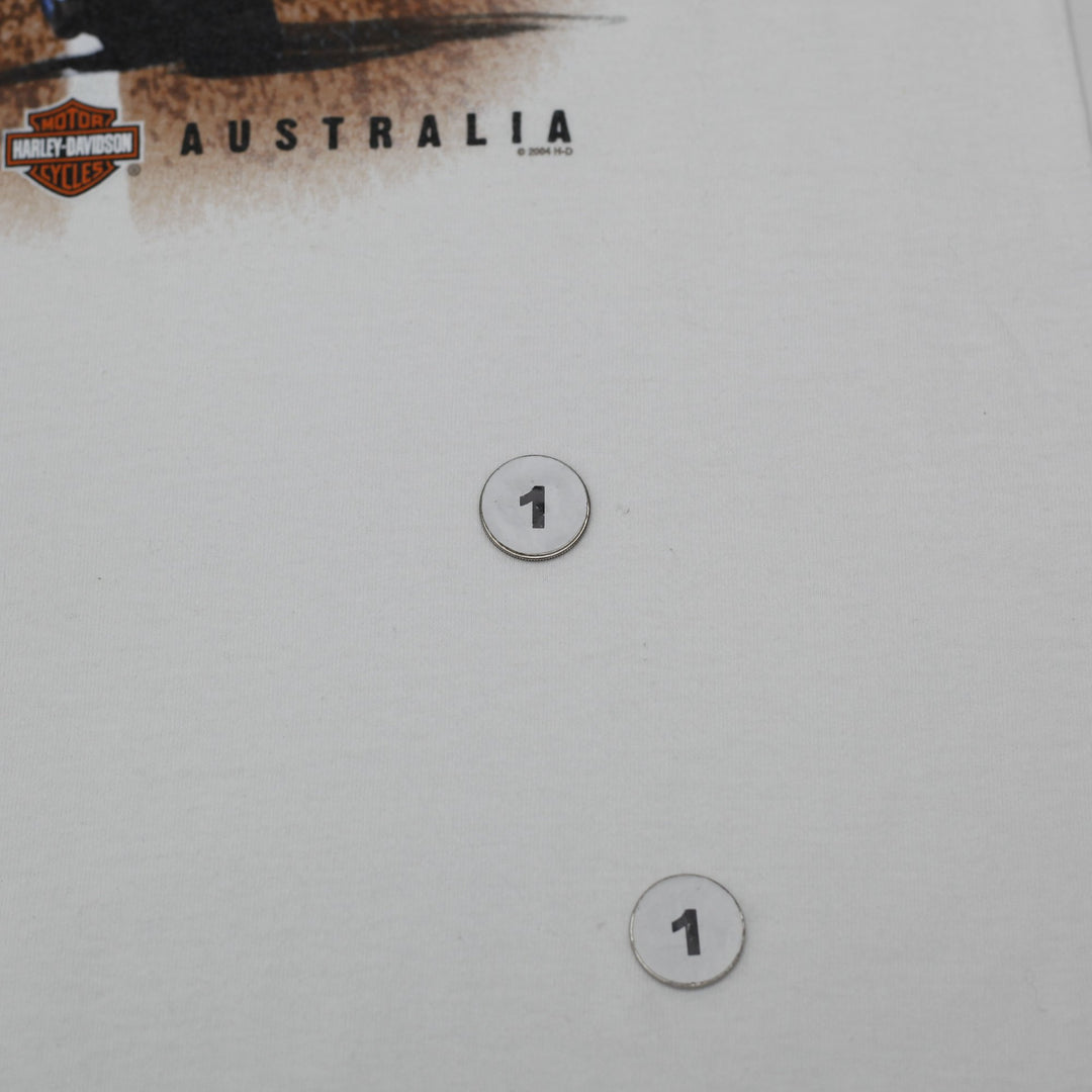 Vintage 2004 Harley Davidson Australia Wild & Free Kangaroo T-Shirt Size S