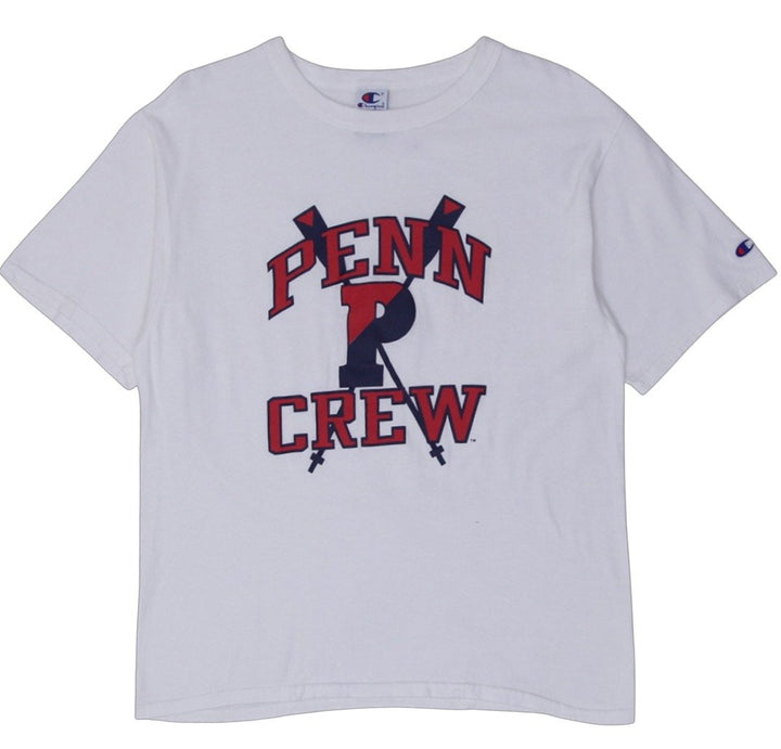 Vintage Champion Penn Crew T-Shirt White Graphic