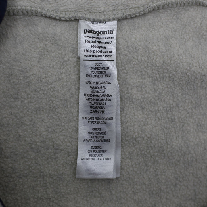 Vintage Mens Patagonia Synchilla Fleece Gray Snap-T Pullover Size M