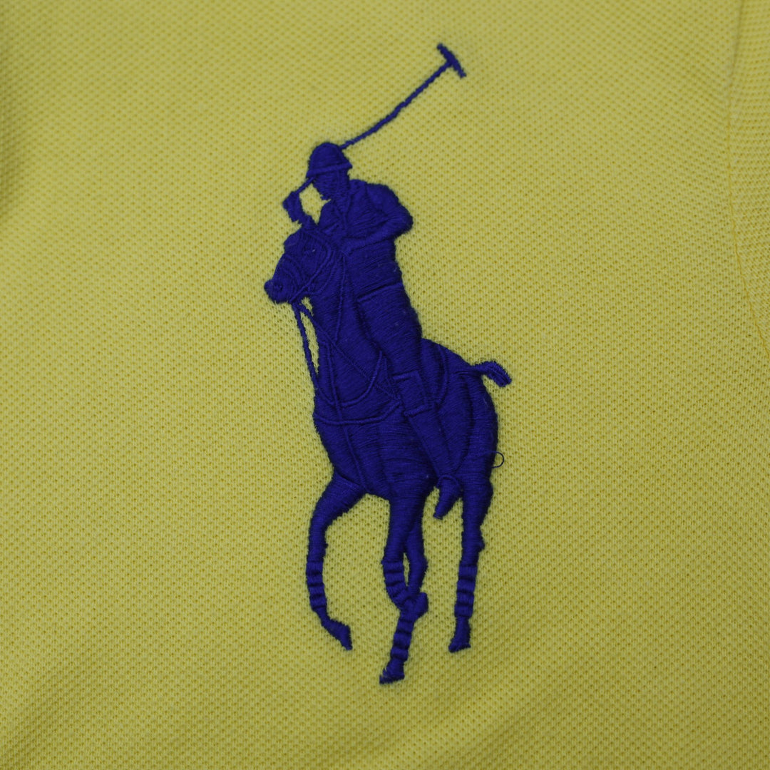 Mens Polo Ralph Lauren Slim Fit Polo Yellow Embroidered Logo Size XS | Migration_T-Shirts - Detail View | Fashion Rerun