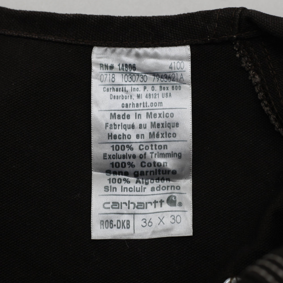 Mens Carhartt R06-DKB Coveralls Black Canvas Workwear 36x30