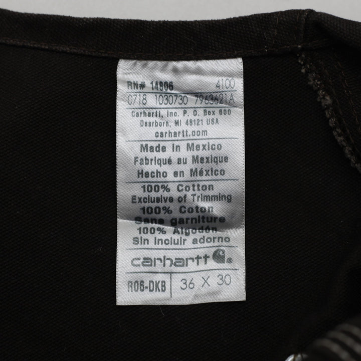 Mens Carhartt R06-DKB Coveralls Black Canvas Workwear 36x30