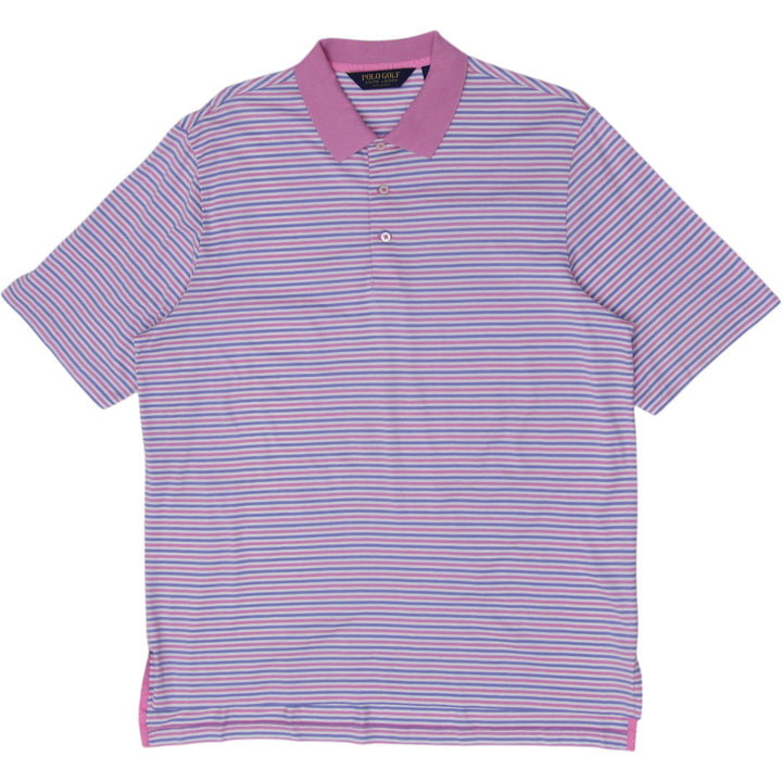 Mens Polo Golf Ralph Lauren Striped Short Sleeve Polo T-Shirt Size L