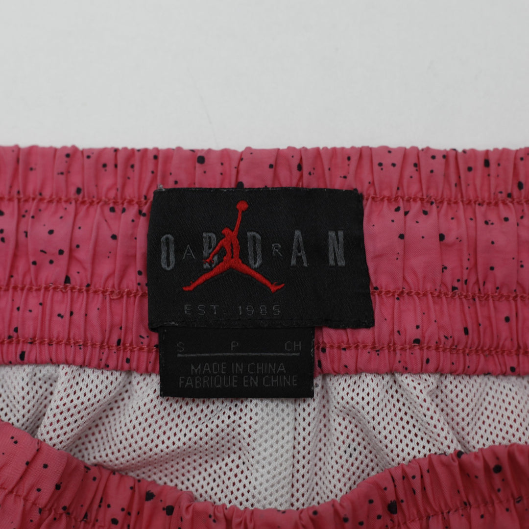 Mens Air Jordan Cement Poolside Swim Trunks Pink Black Speckled Size S