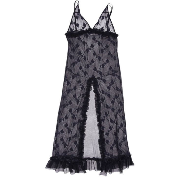 Y2K Sheer Black Floral Lace Maxi Dress - Size S | Migration_Dresses | Fashion Rerun