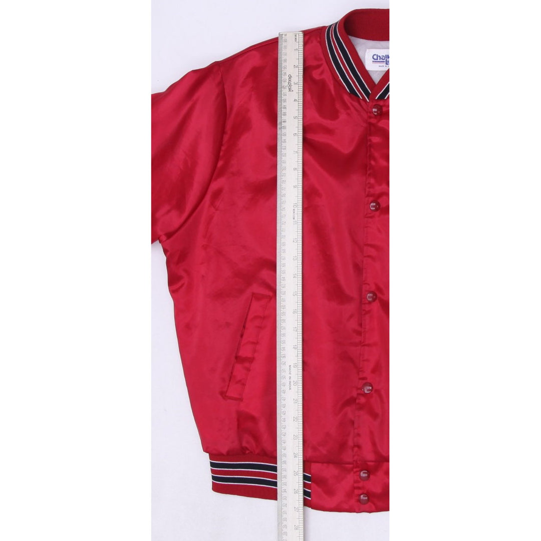 Vintage Chicago Bulls 80s Chalk Line Satin Bomber Jacket L | Migration_Jackets - View 8 | Fashion Rerun
