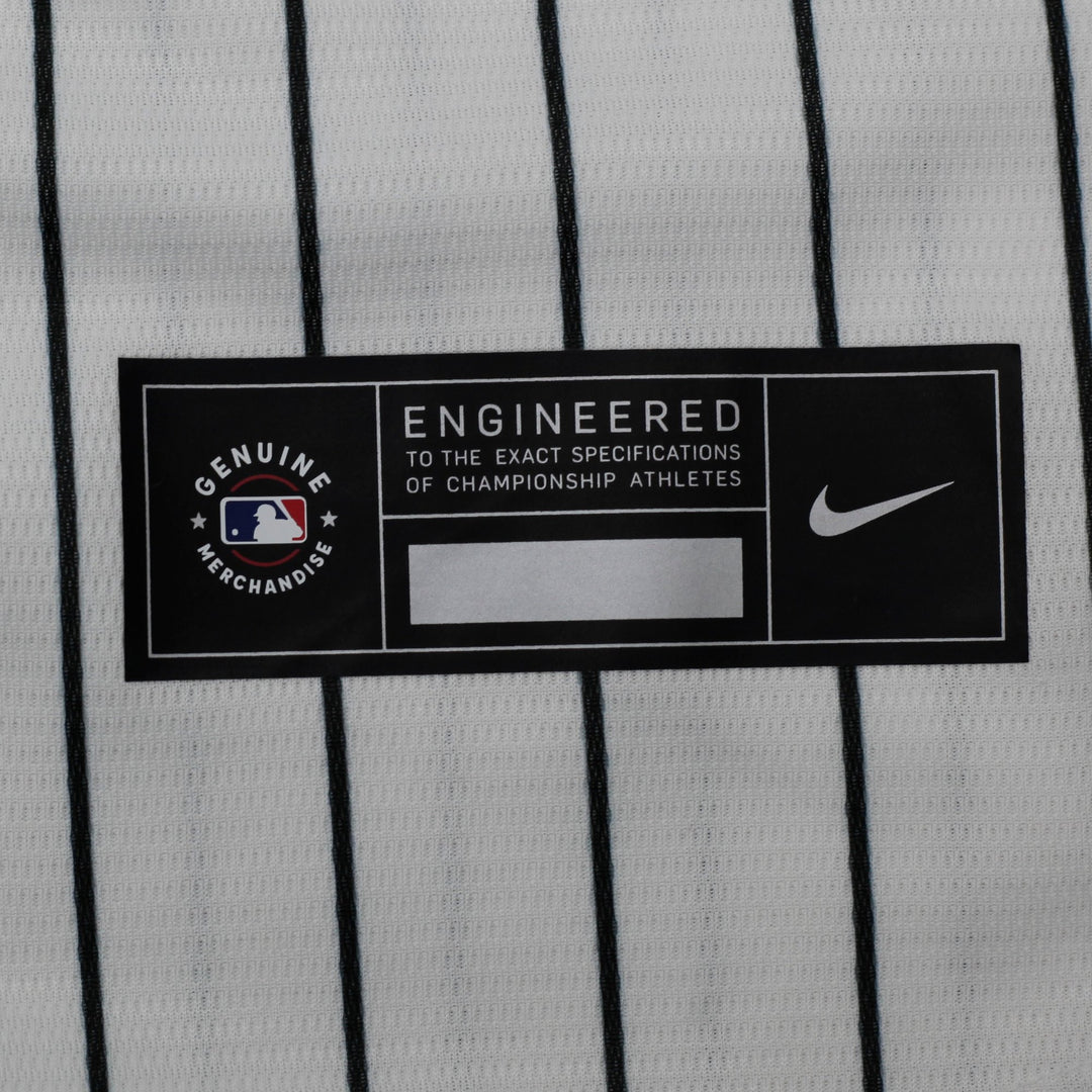 Vintage Nike MLB Chicago White Sox Jimenez #74 Home Pinstripe Jersey Size L | Migration_Jerseys - Detail View | Fashion Rerun