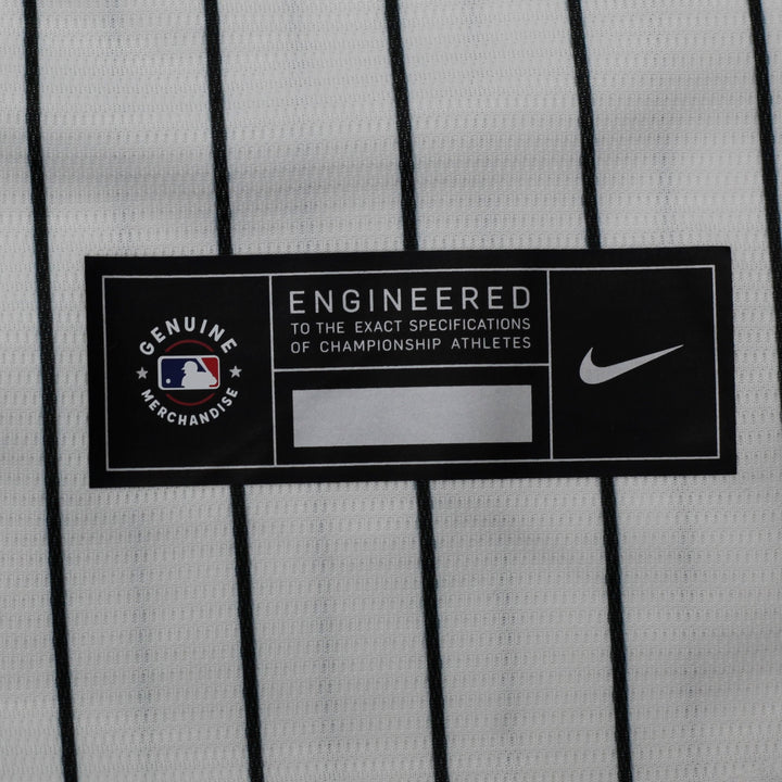 Vintage Nike MLB Chicago White Sox Jimenez #74 Home Pinstripe Jersey Size L | Migration_Jerseys - Detail View | Fashion Rerun