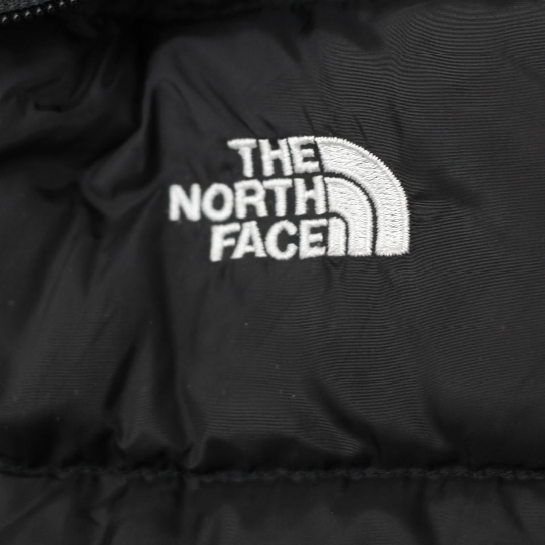 Ladies The North Face Puffer Jacket Black Fur Hood Warm Insulated L