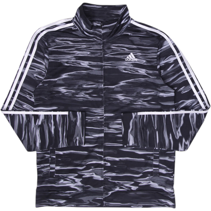 Mens Adidas 2023 AG6511 Monochrome Abstract Pattern Full-Zip Track Jacket