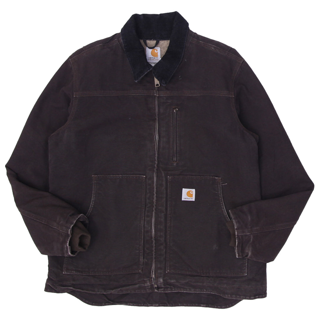 Carhartt Detroit Jacket Women's Sherpa Blanket Lined Work Brown WC061 DKB featuring durable workwear design