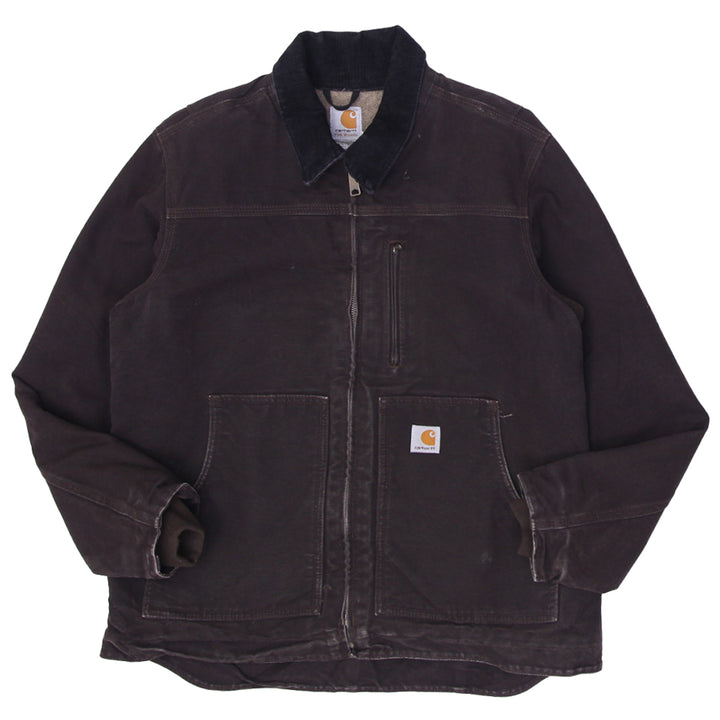 Carhartt Detroit Jacket Women's Sherpa Blanket Lined Work Brown WC061 DKB featuring durable workwear design