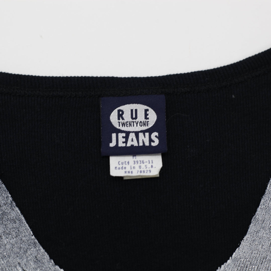 Y2K Ladies Rue 21 New York Graphic Long Sleeve Top Size M