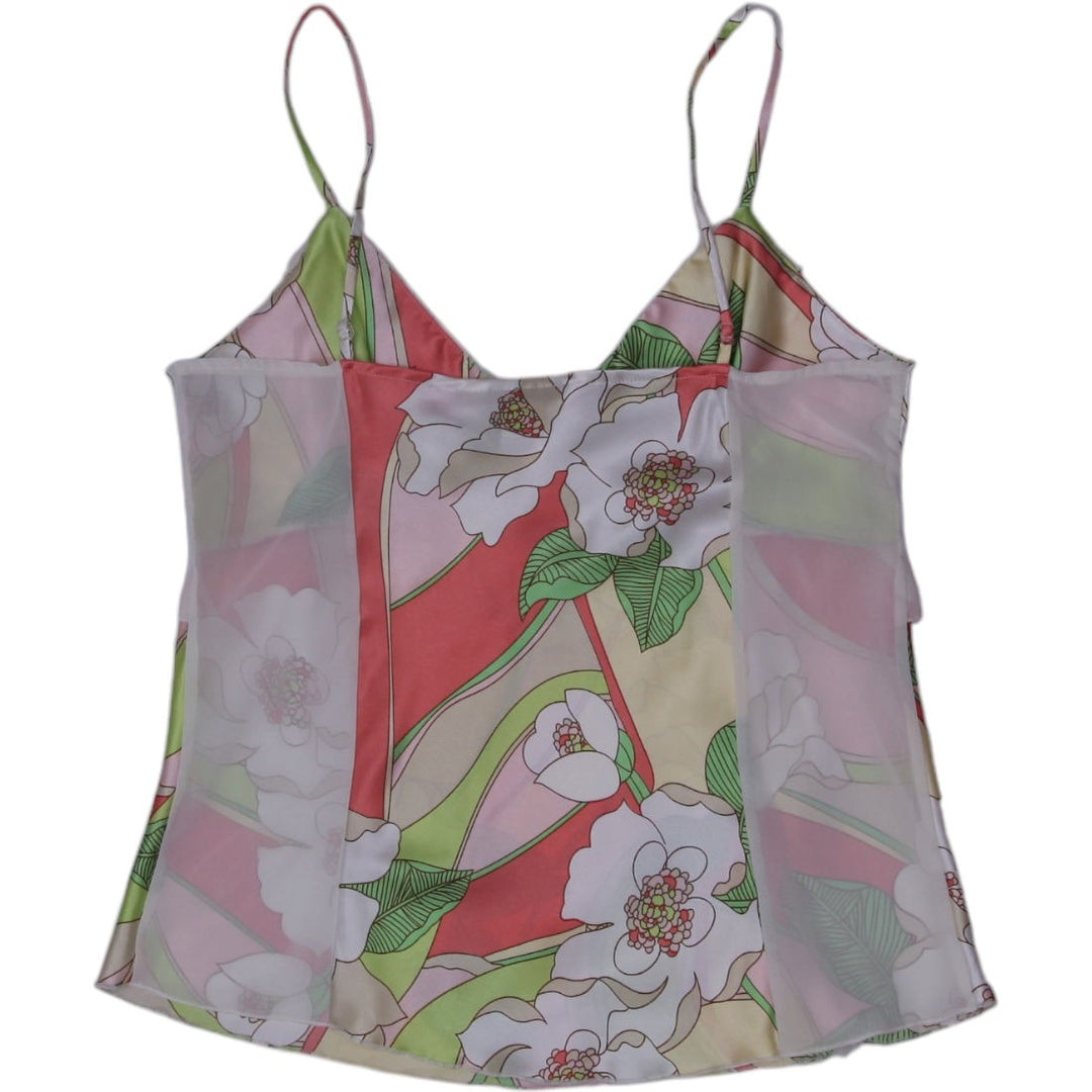Y2K Ladies Camisole Multicolor Floral Spaghetti Strap Top Size L | Migration_Y2K Tops - Side View | Fashion Rerun