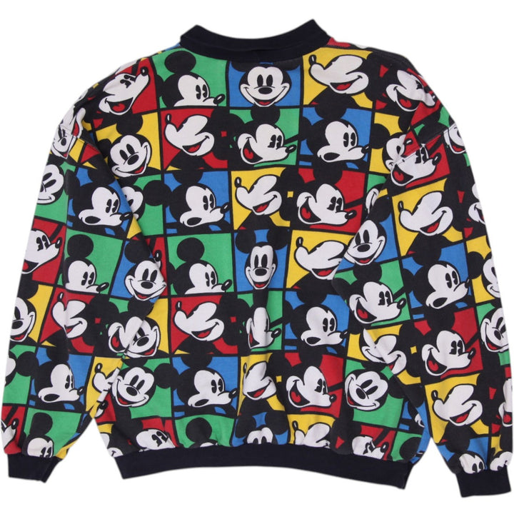 Vintage 90's Mickey & Co. by J.G. Hook All Over Print Collared Sweatshirt Size L