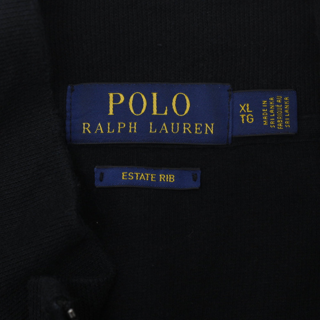 Mens Polo Ralph Lauren Estate Rib Black Full Zip Jacket XL | Migration_Jackets - Back View | Fashion Rerun