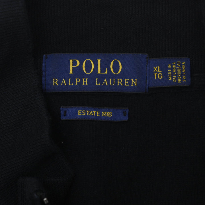 Mens Polo Ralph Lauren Estate Rib Black Full Zip Jacket XL | Migration_Jackets - Back View | Fashion Rerun