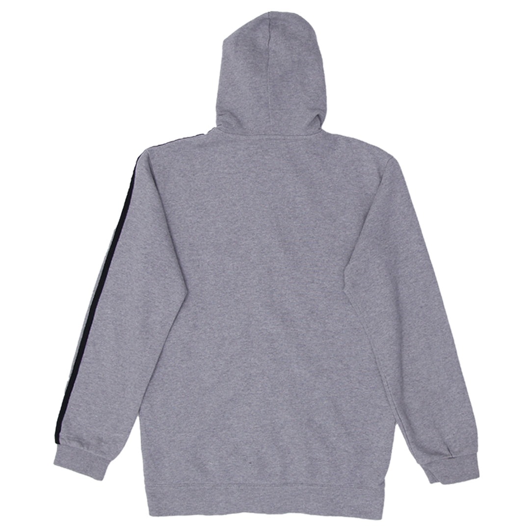 Mens Adidas Black Stripes Full Zip Gray Hoodie - Fashion Rerun Vintage Migration_Sweaters