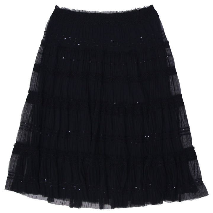 Y2K Ladies Studio Sequin Black Skirt