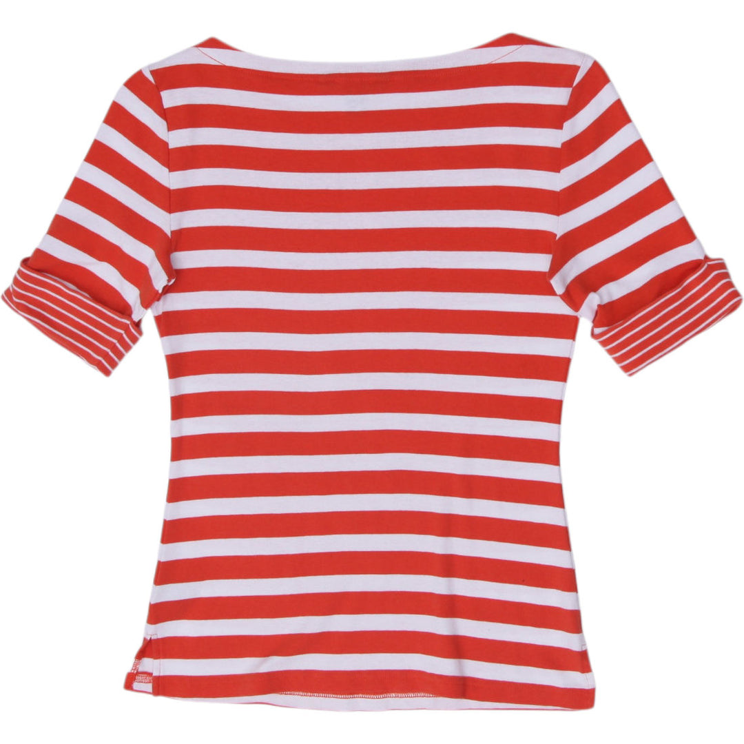 Ladies Ralph Lauren Striped Short Sleeve Top Size M