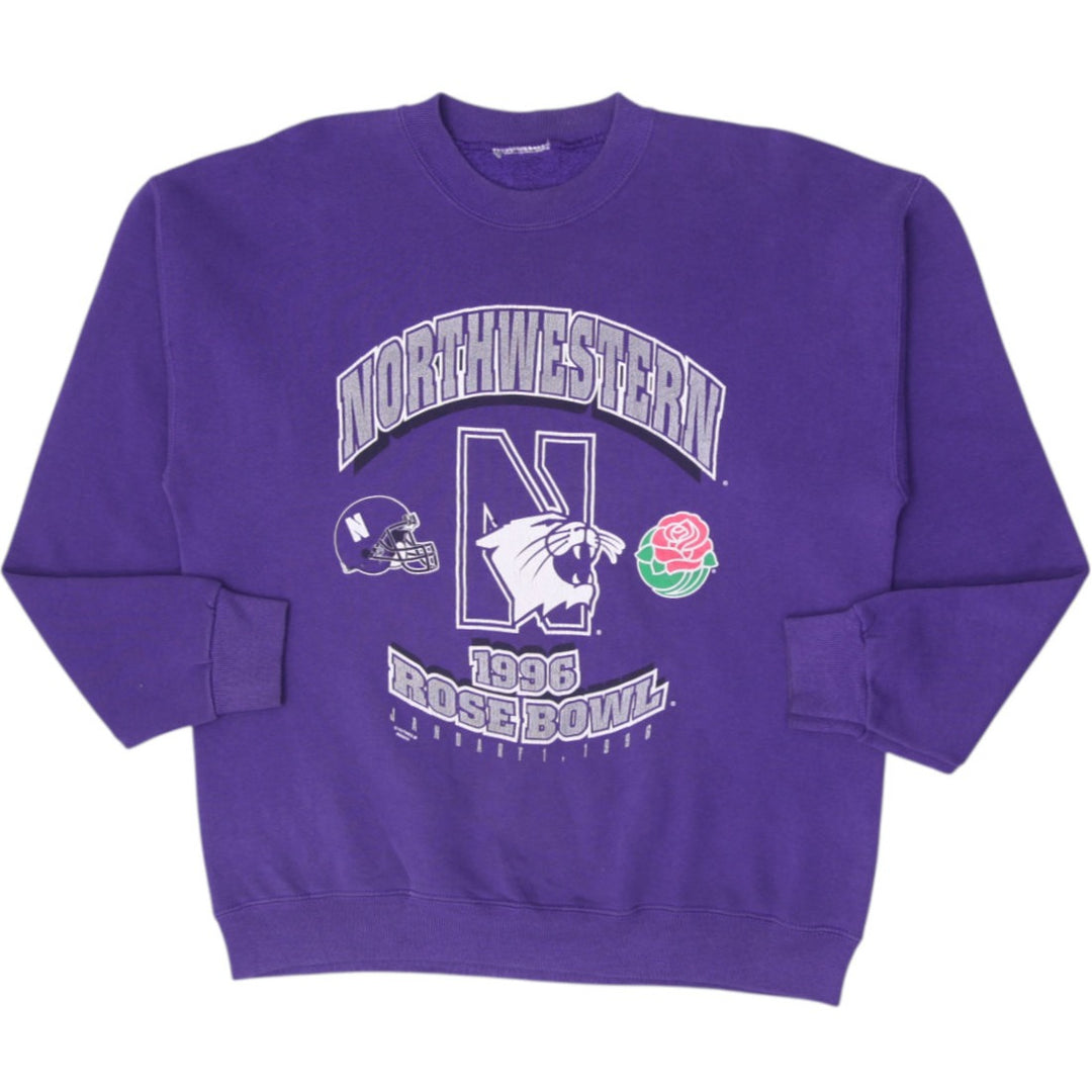 Vintage 90s Nutmeg Mills Northwestern Rose Bowl Sweatshirt Purple Crewneck