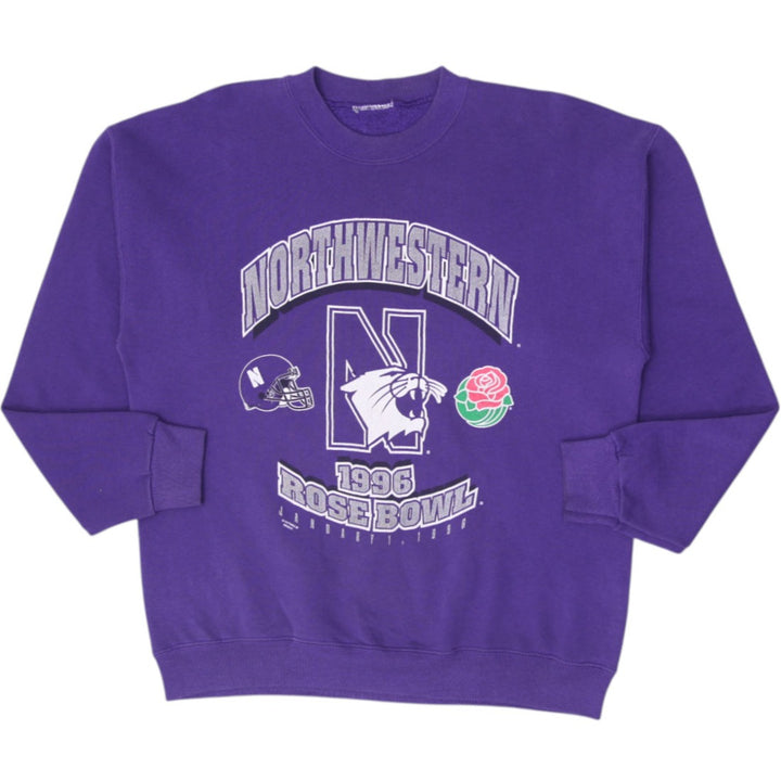 Vintage 90s Nutmeg Mills Northwestern Rose Bowl Sweatshirt Purple Crewneck